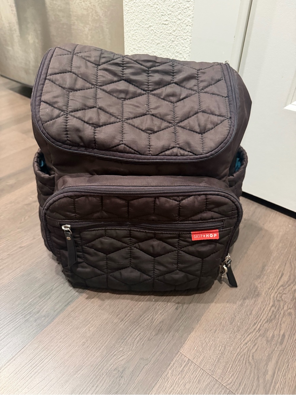 Skip Hop Quilted Black Diaper Bag Backpack
